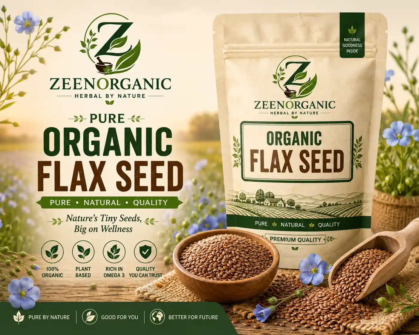 Organic Flax Seeds Alsi