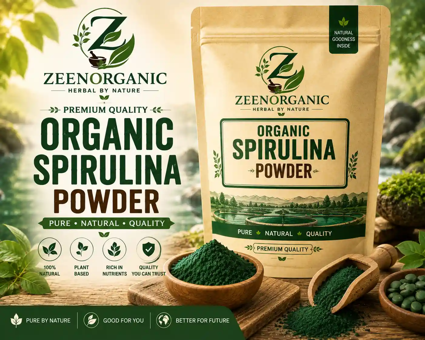 Pure Organic Spirulina Powder